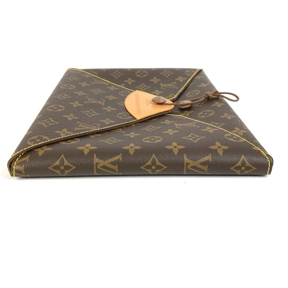 LOUIS VUITTON Brown Monogram Canvas Clutch Bag